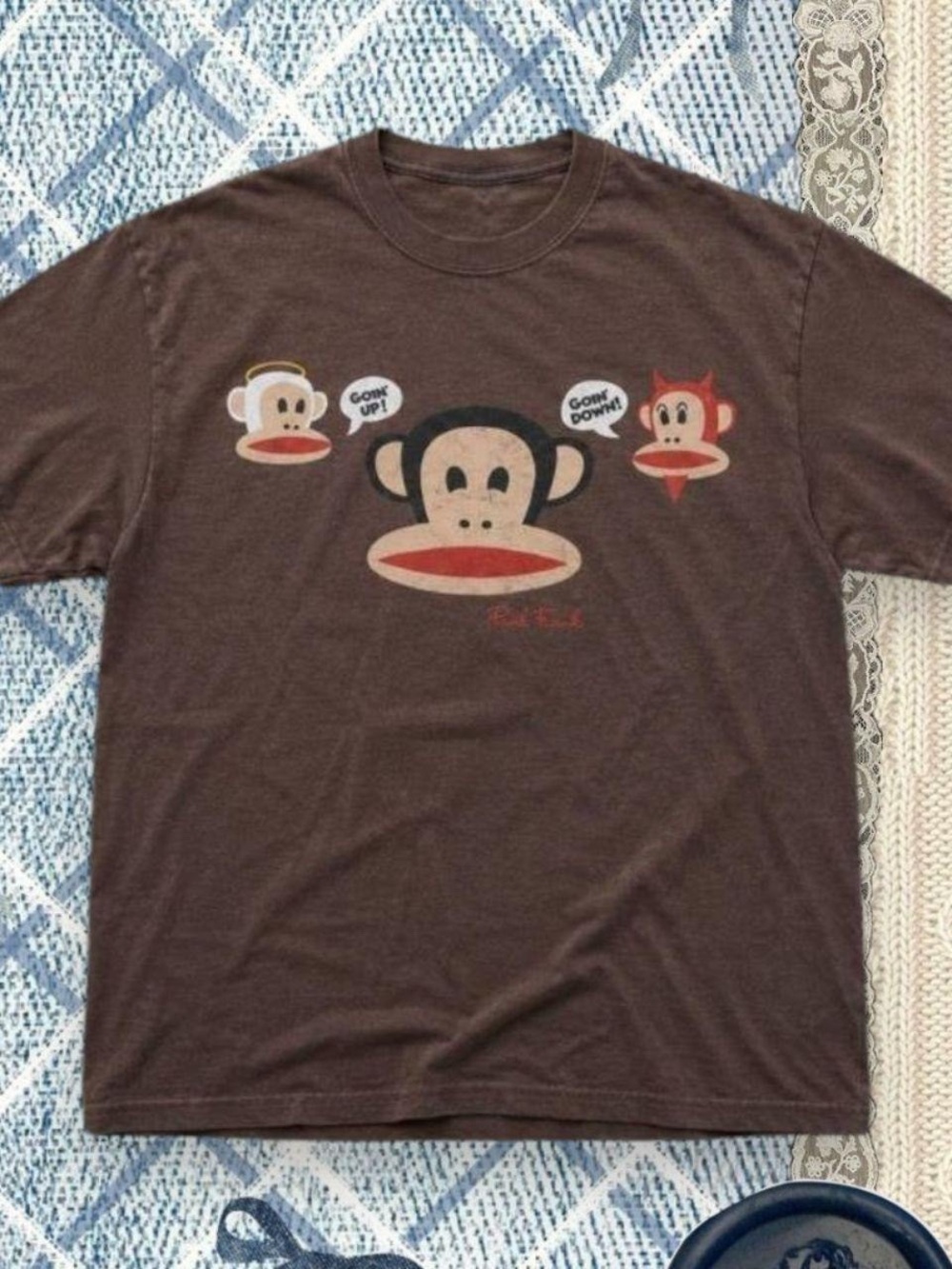 Paul Frank Brown Short-Sleeve Tee with Monkey Trio Graphic
